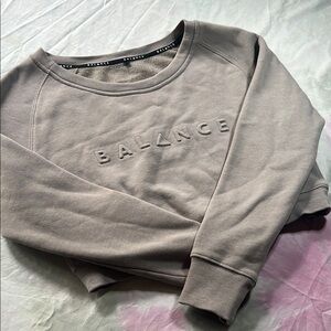 Balance Athletica Tan Relaxed Crop Hoodie